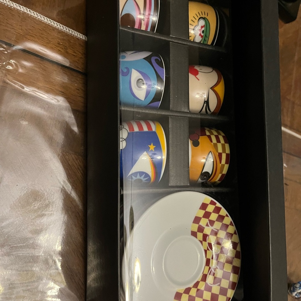 Colorful Espresso Cup and Saucer Set